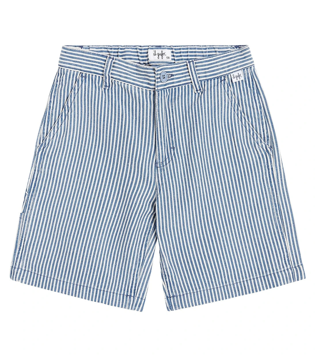 Il Gufo - Striped cotton and linen Bermuda shorts