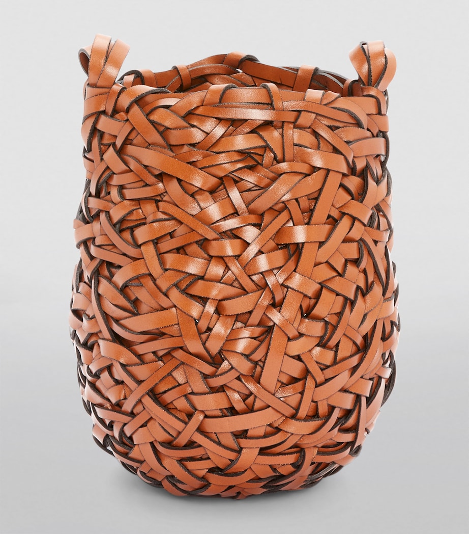 LOEWE Brown Small Leather Nest Bag