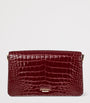 Aspinal Of London Leather Croc-Embossed Eliza Clutch Bag
