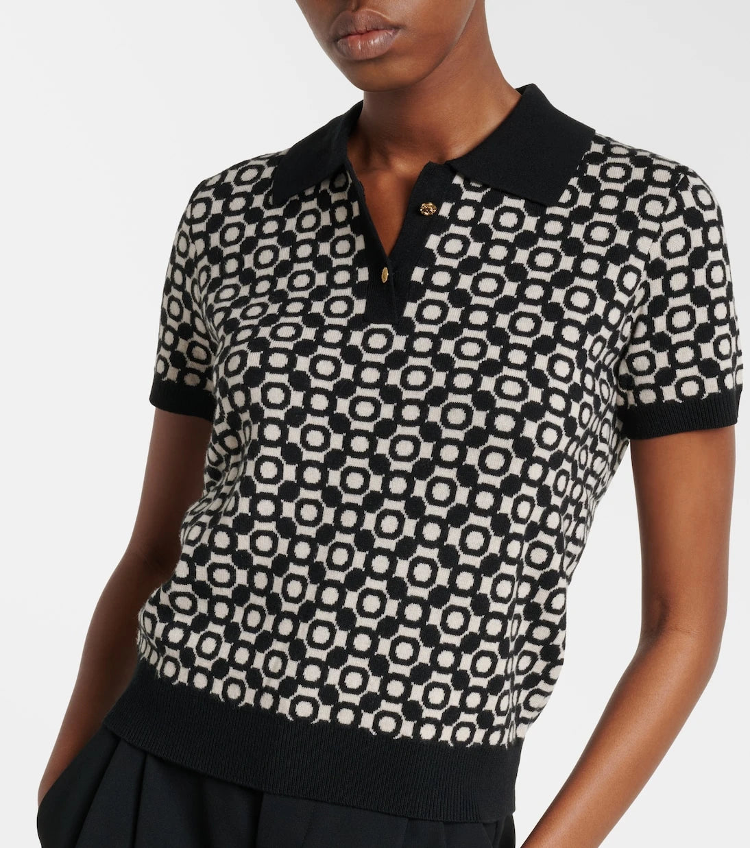'S Max Mara - Medera wool jacquard polo sweater