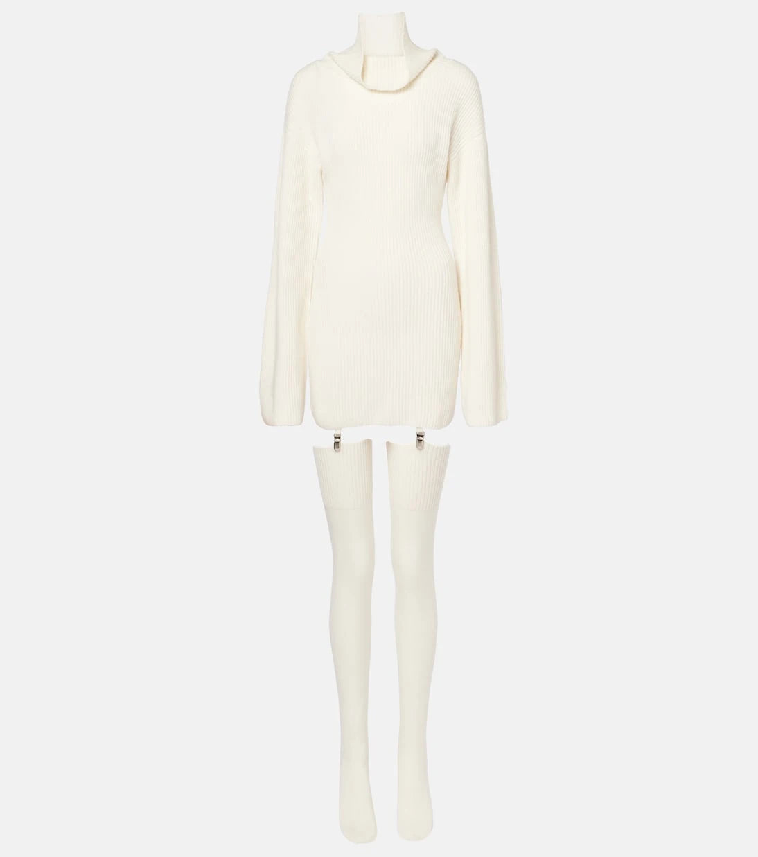 Aya Muse - Cursa cashmere sweater dress and socks
