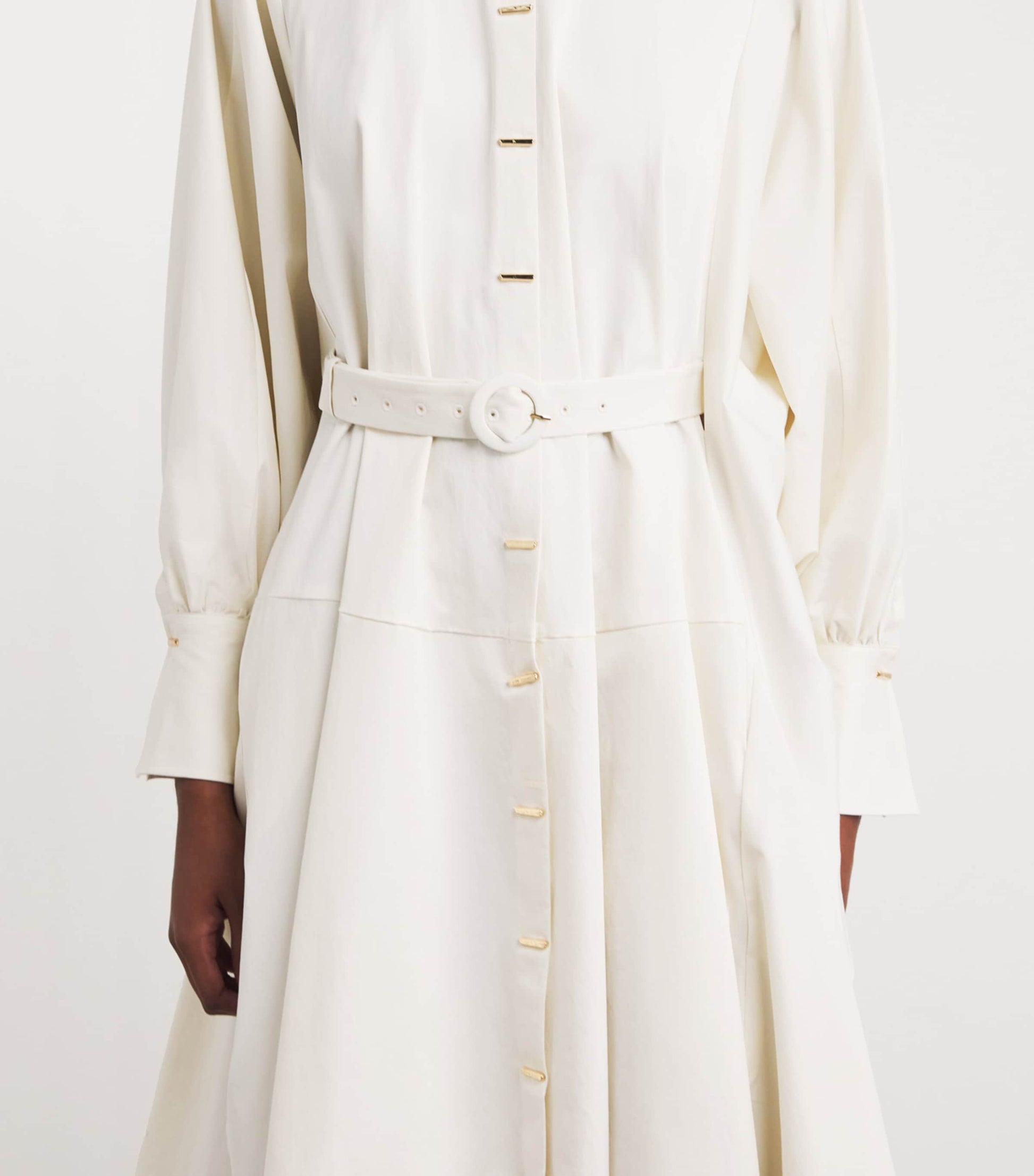 Palmer//Harding White Stretch-Cotton Comfort Found Midi Dress
