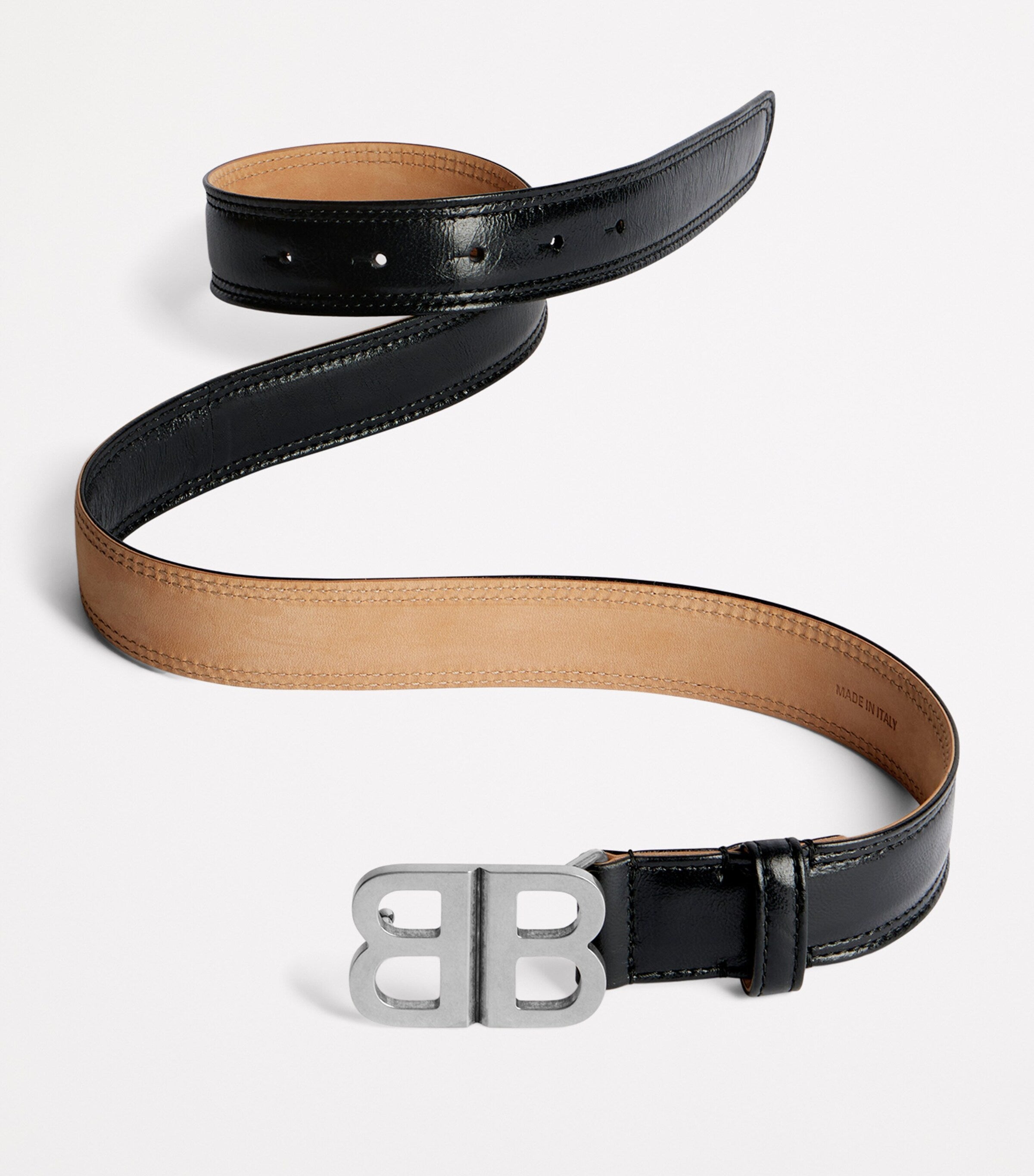 Black Leather BB Belt