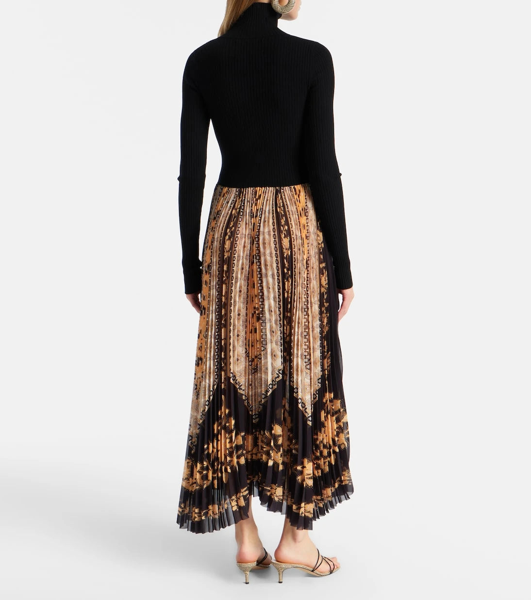 La DoubleJ - Moondance plissé satin midi dress