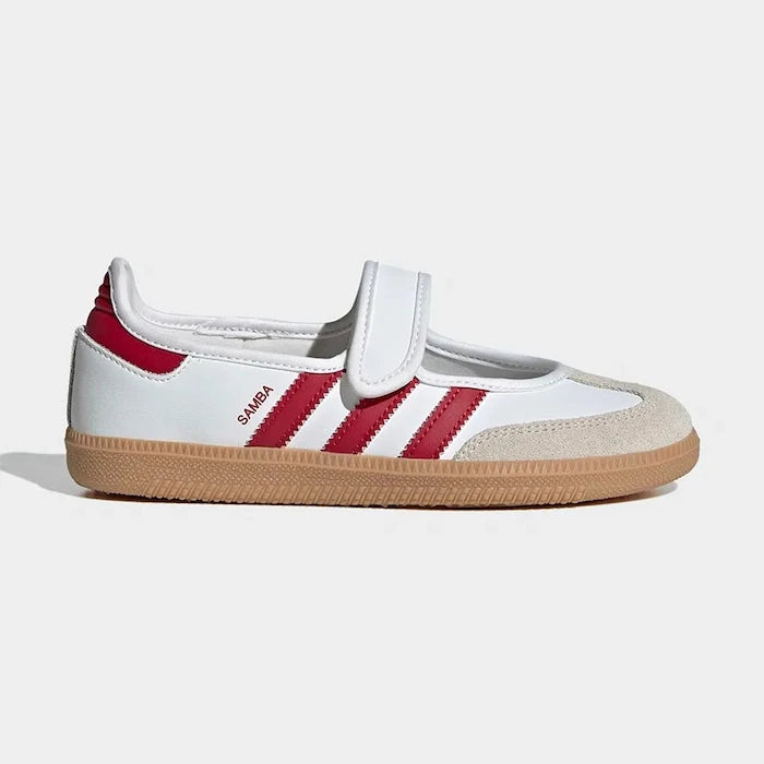 adidas Originals SAMBA JANE deri çocuk balerin ayakkabıları
