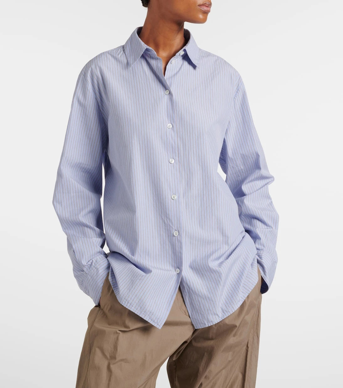 The Row - Striped cotton shirt