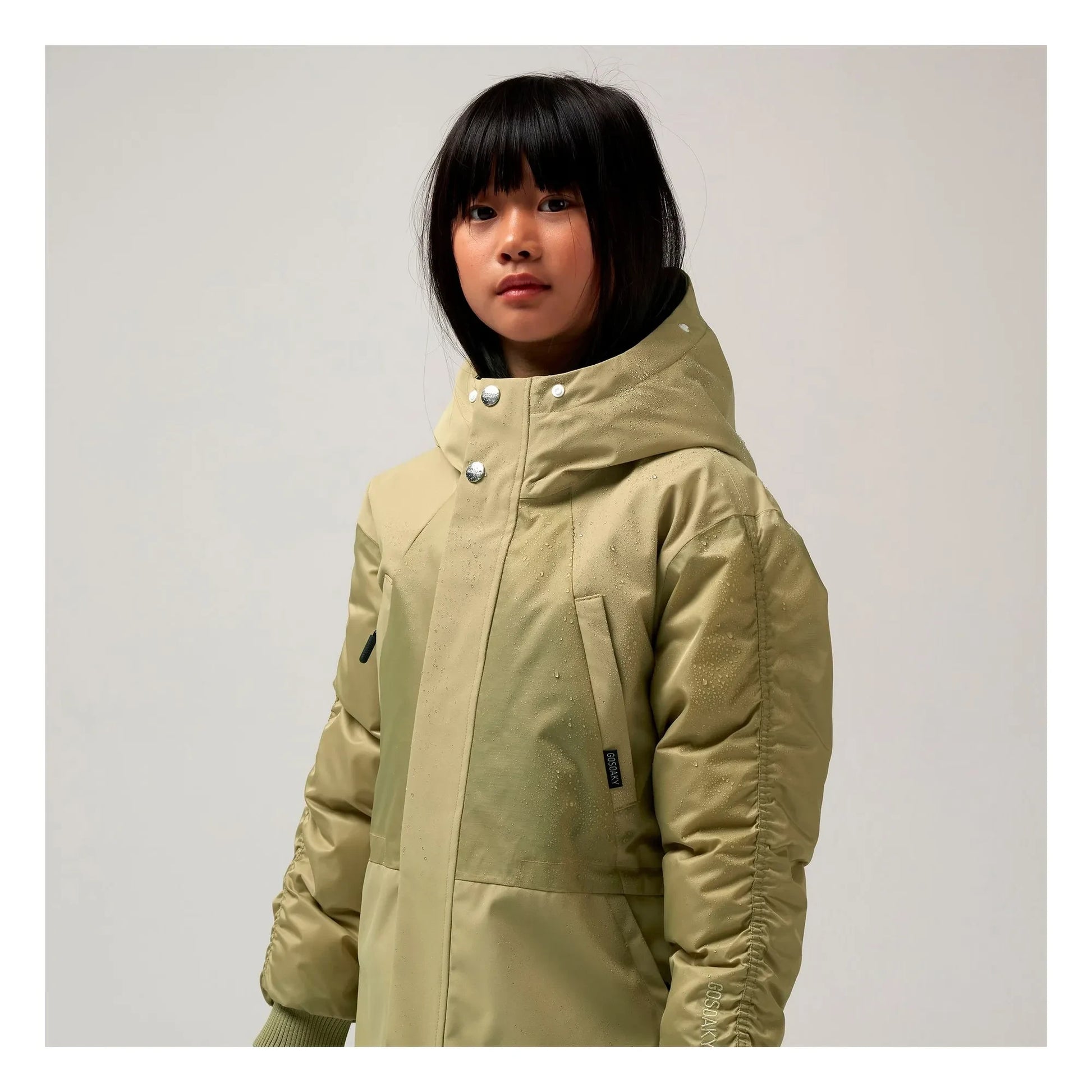 Gosoaky - Funny Frog waterproof parka | Pale green