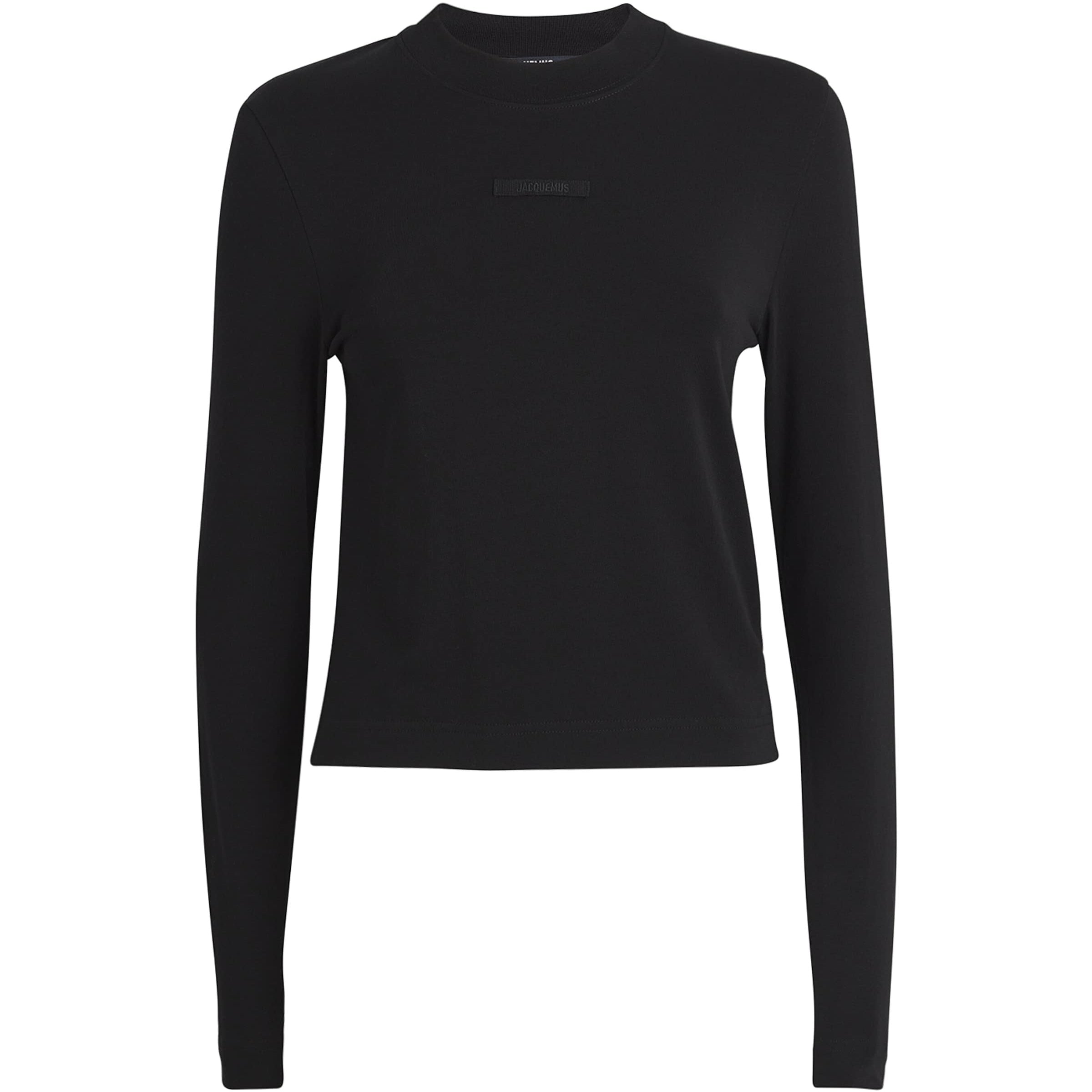 Jacquemus Black Stretch-Cotton Grosgrain Logo T-Shirt