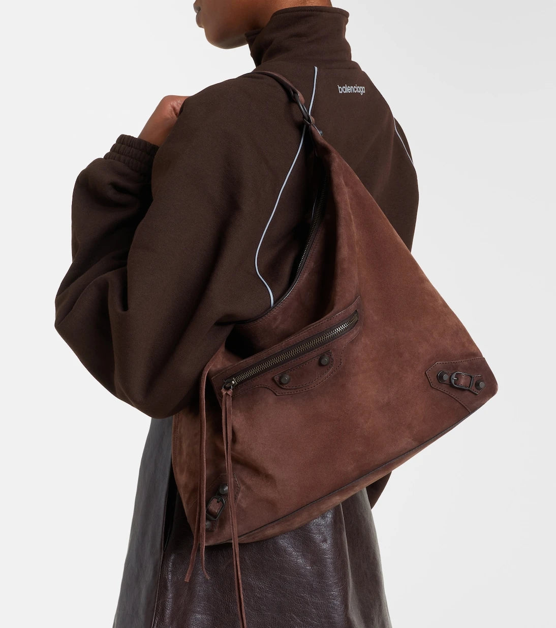 Balenciaga - Le City Medium suede tote bag