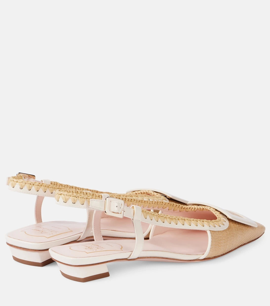 Roger Vivier - Belle Vivier canvas slingback flats