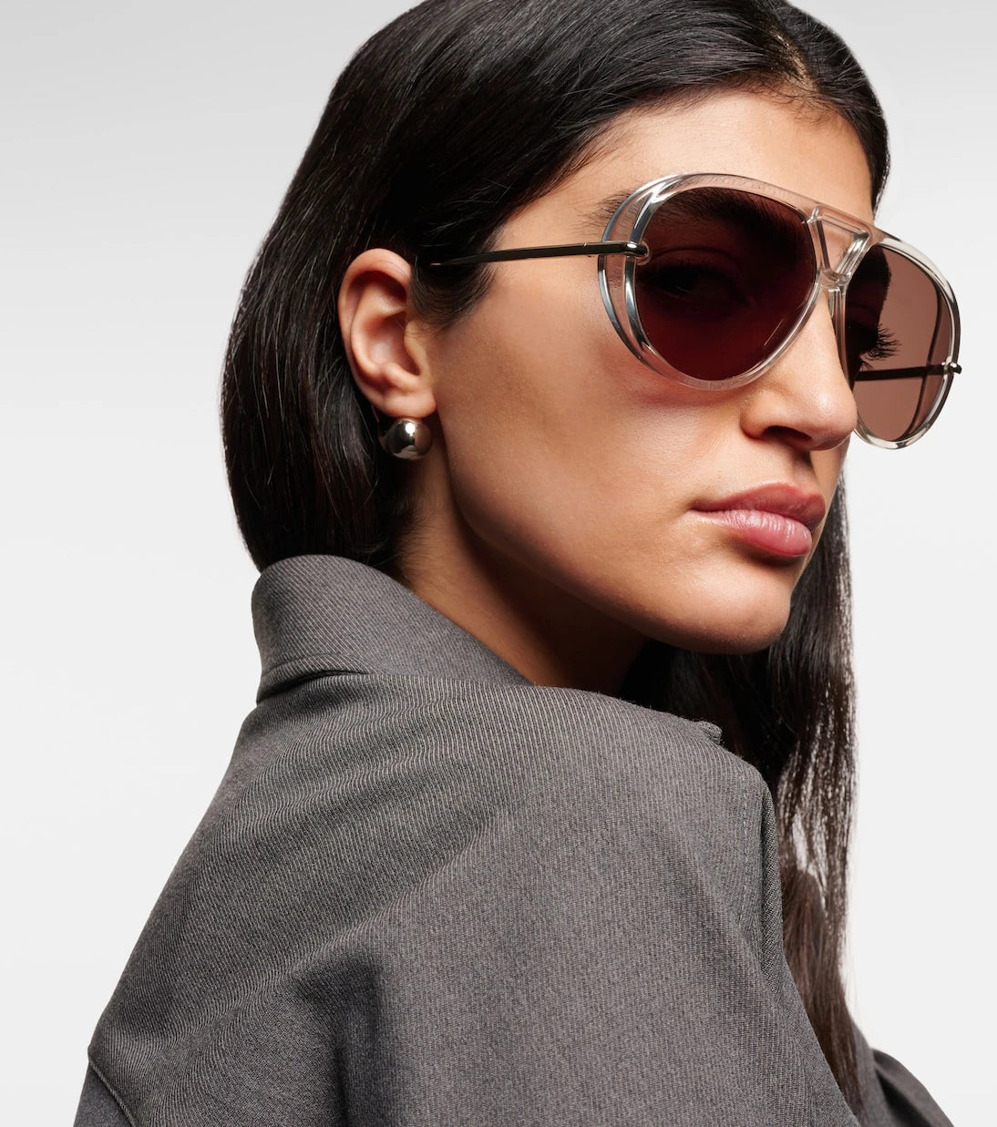 Bottega Veneta - نظارة شمسية Aviator