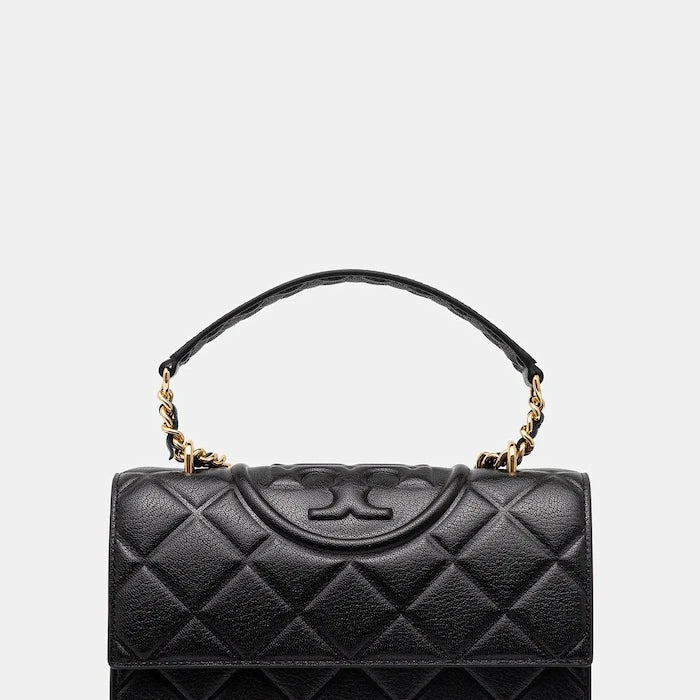 Кожена чанта Tory Burch Fleming