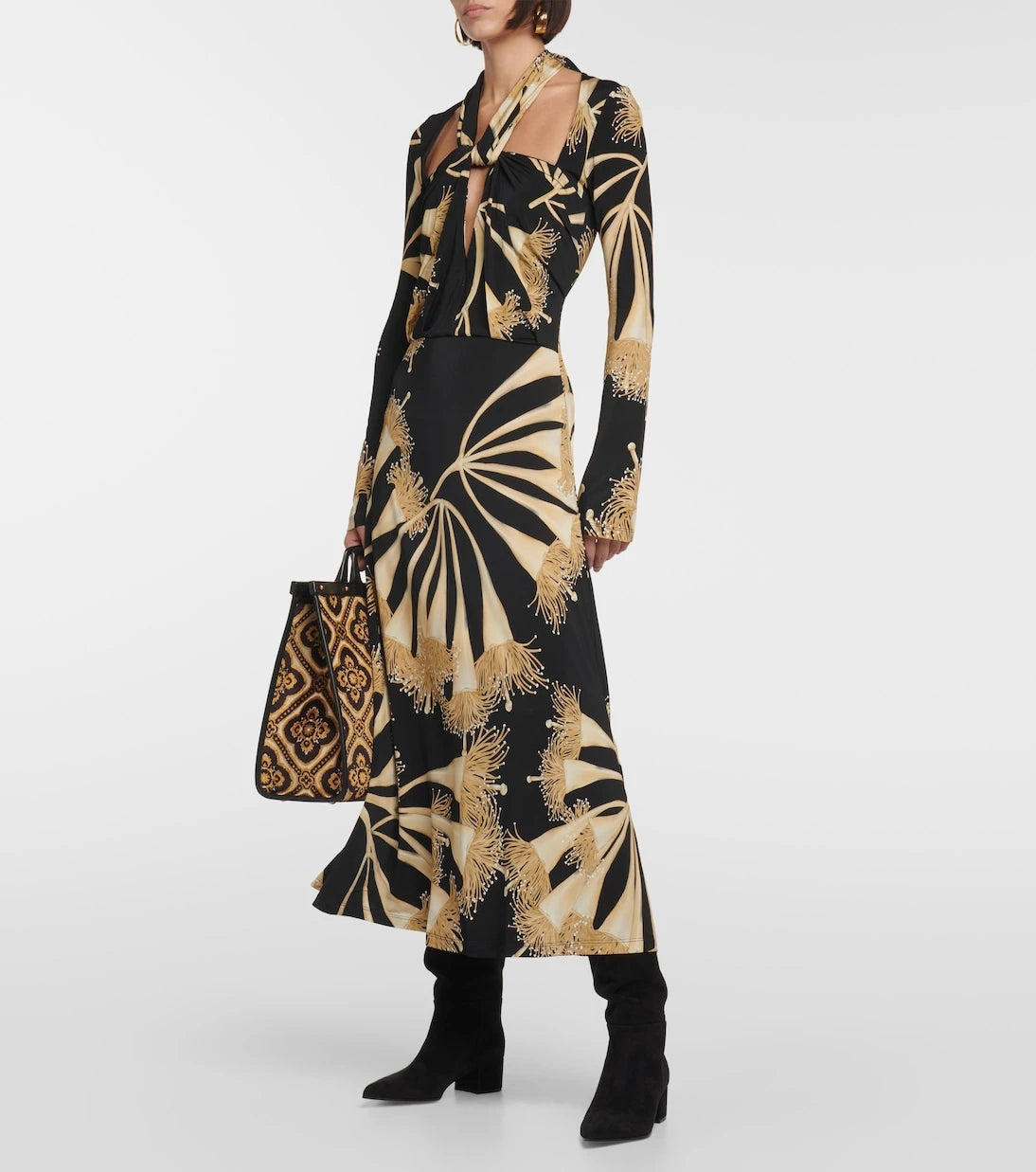 Johanna Ortiz - Halterneck jersey midi dress
