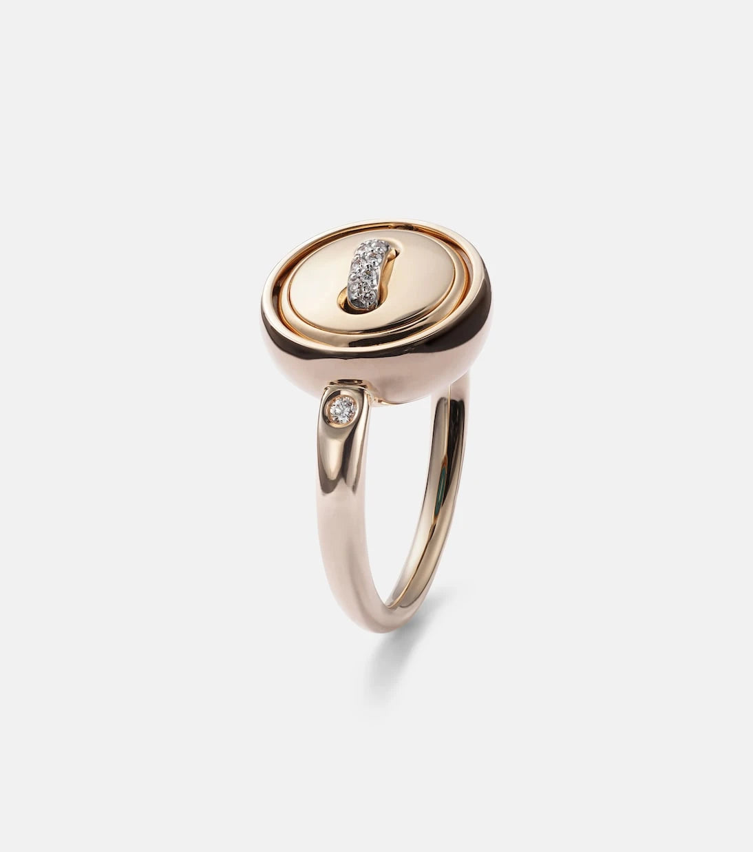 Pomellato - Pom Pom Dot 18k rose gold ring with turquoise and diamonds