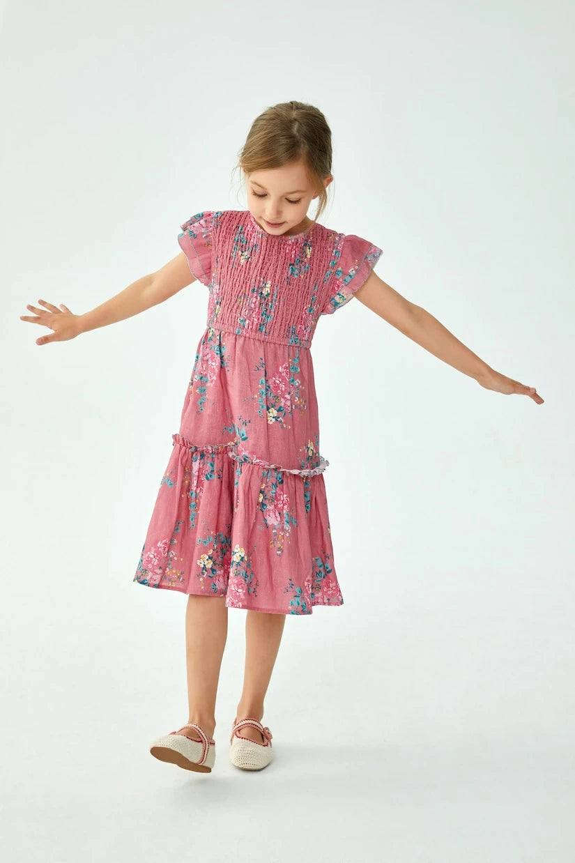 C'era Una Volta - Ester floral shirred cotton dress