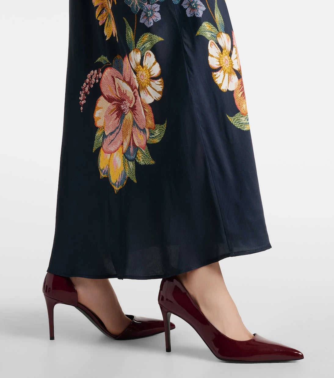 Farm Rio - Floral satin maxi dress