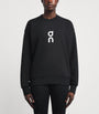 Black Cotton-Blend Club Crew Sweatshirt
