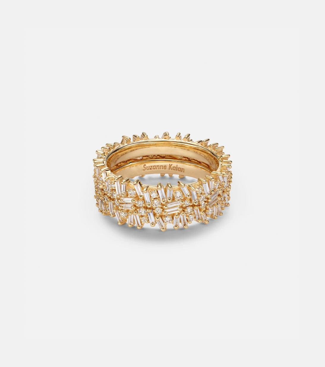 Suzanne Kalan - Icon Midi 18kt gold tech ring jackets with diamonds