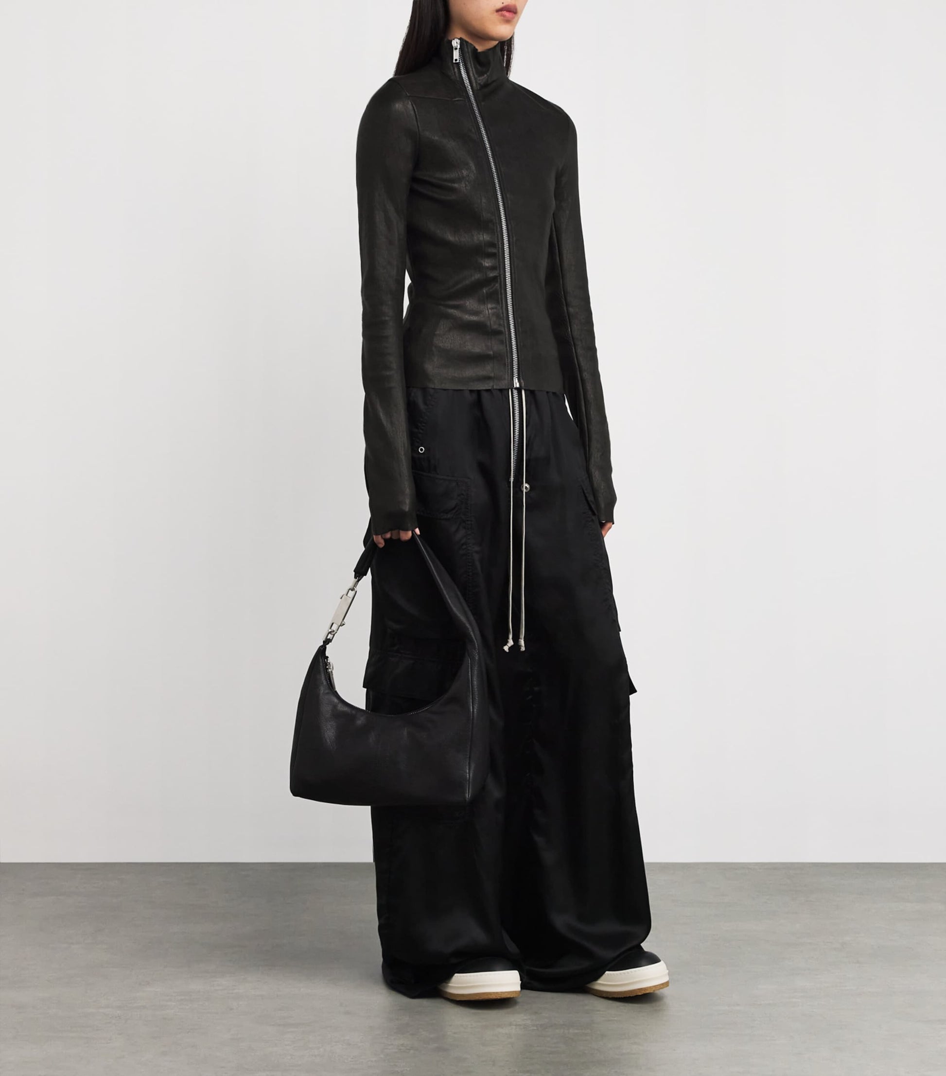 Rick Owens Black Lamb Leather Gary Jacket