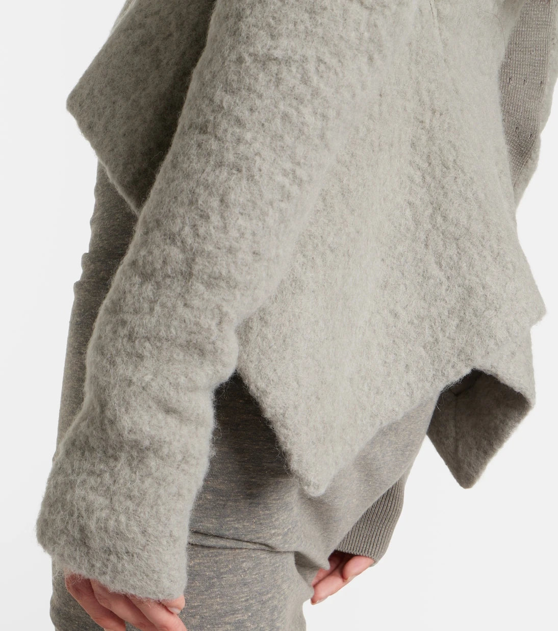 Rick Owens - Asymmetric alpaca and wool-blend jacket