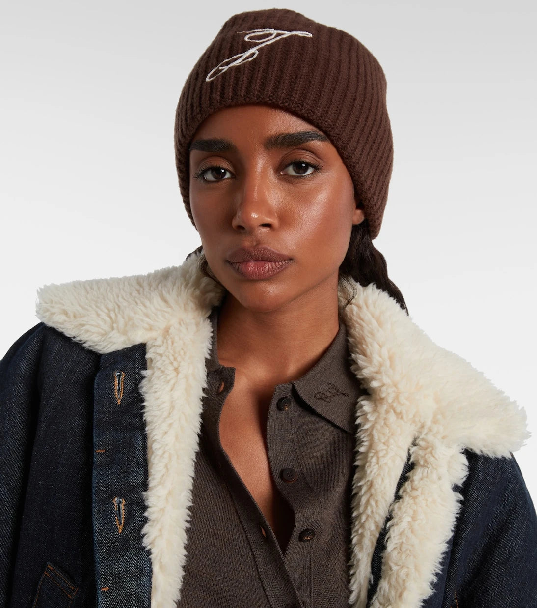 Jacquemus - Espiral logo wool beanie