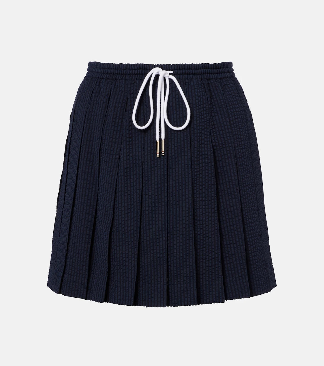 Thom Browne - Pleated striped wool miniskirt