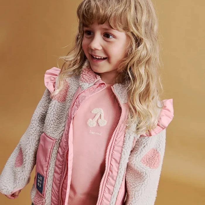 Liewood късо яке за деца Noam Pile Jacket w Frill