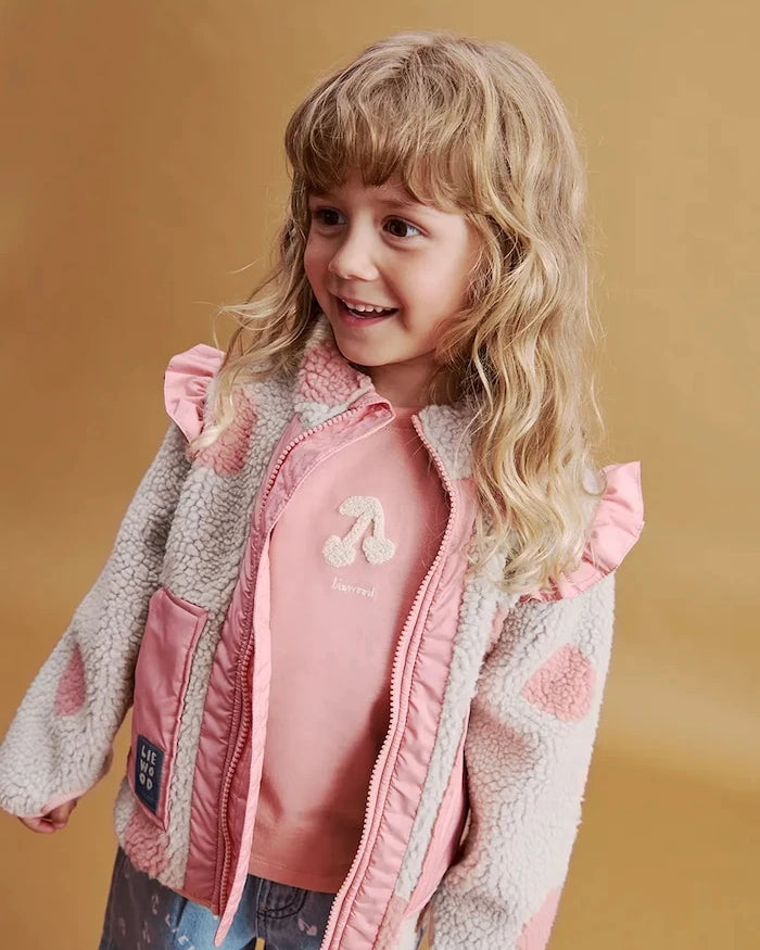 Liewood Çocuklar İçin Kısa Noam Pile Jacket w Frill