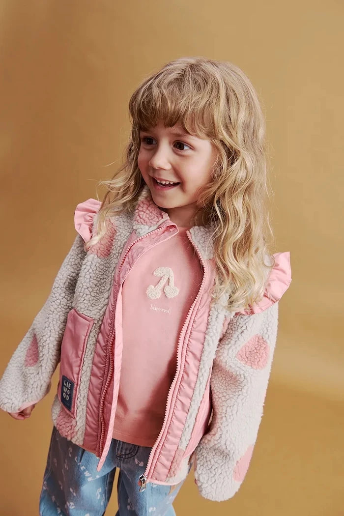 Liewood Çocuklar İçin Kısa Noam Pile Jacket w Frill