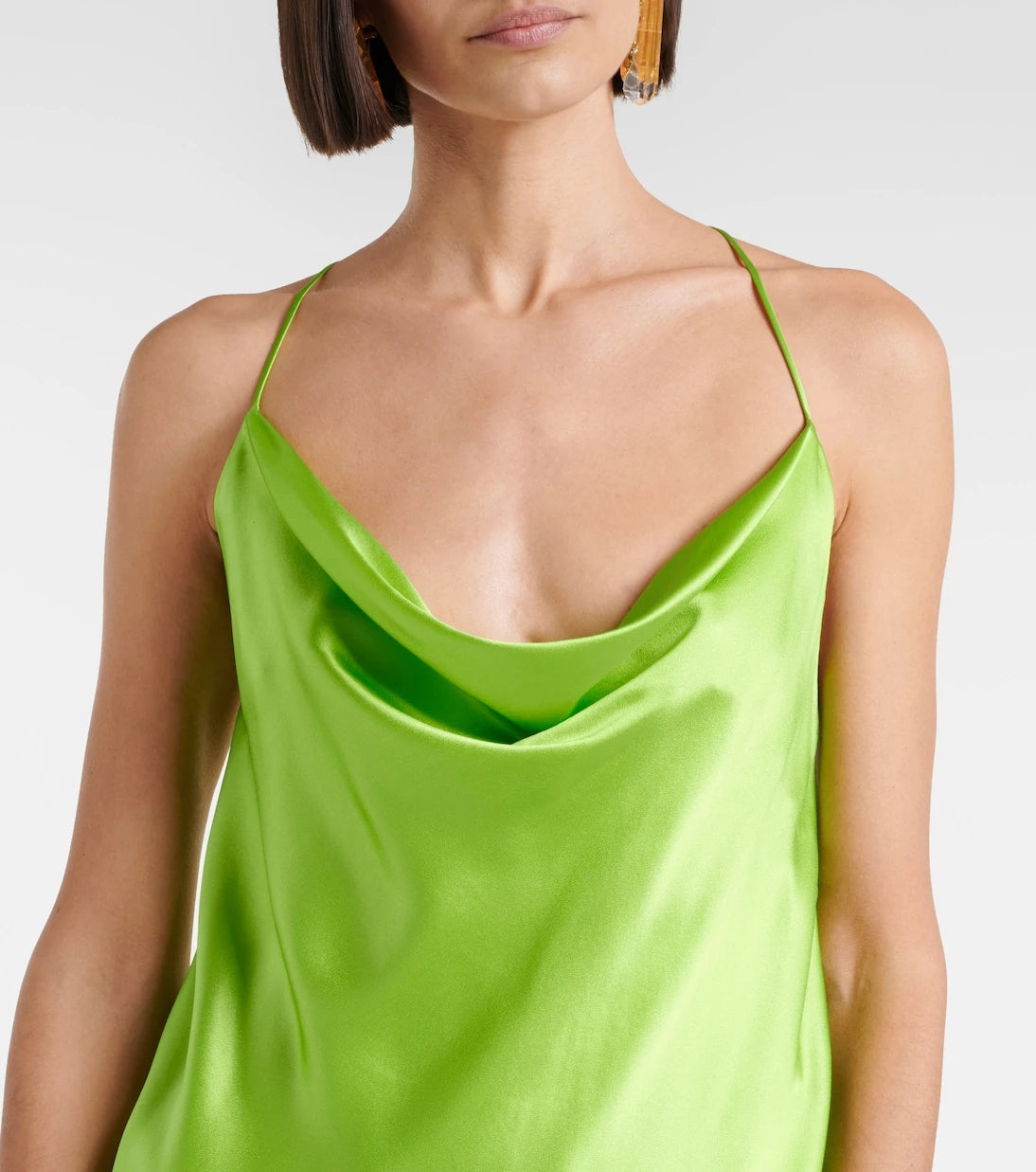 Saint Laurent - Silk satin slip dress