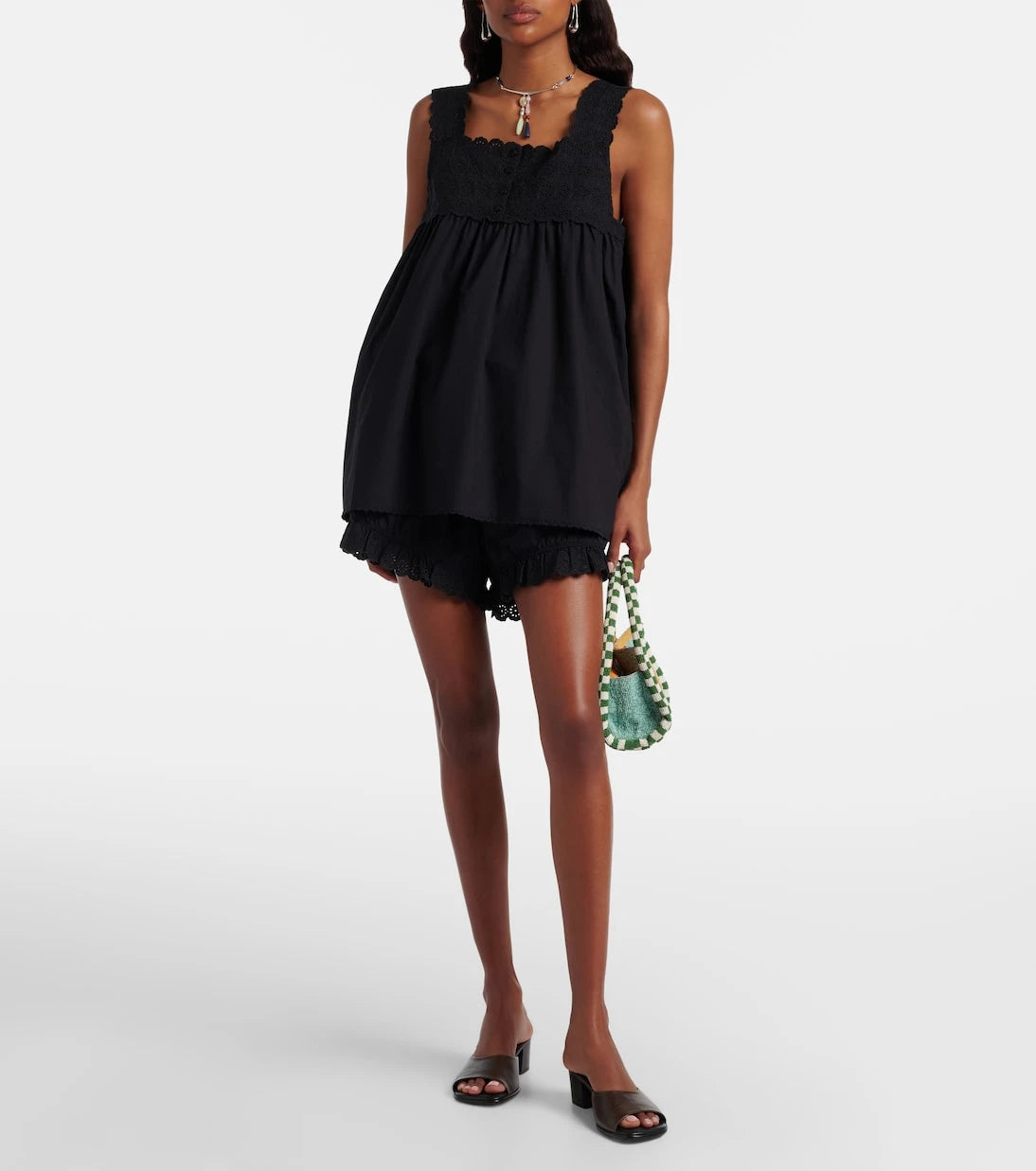 Posse - Ezra broderie anglaise cotton shorts