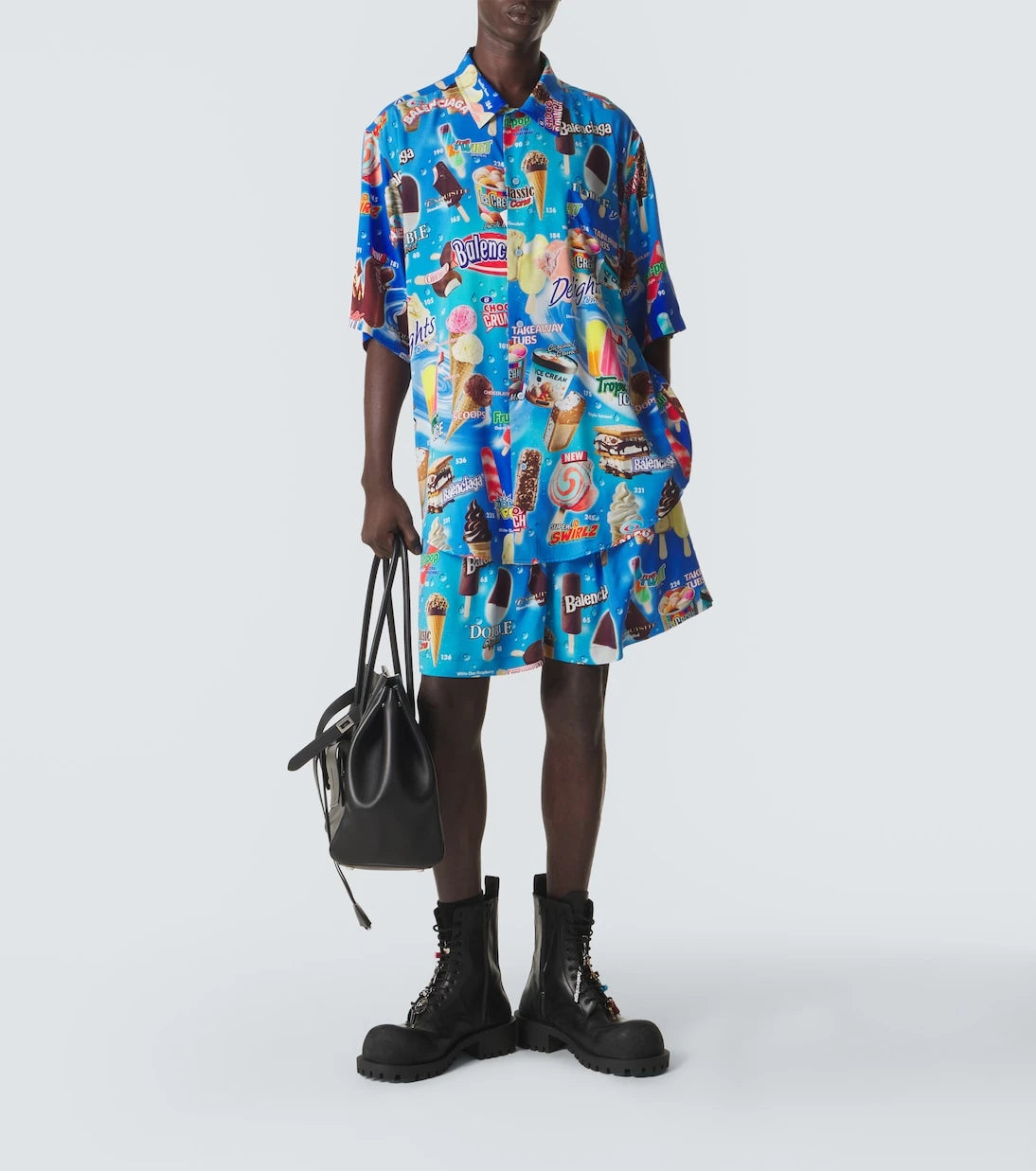 Balenciaga - Printed satin shirt