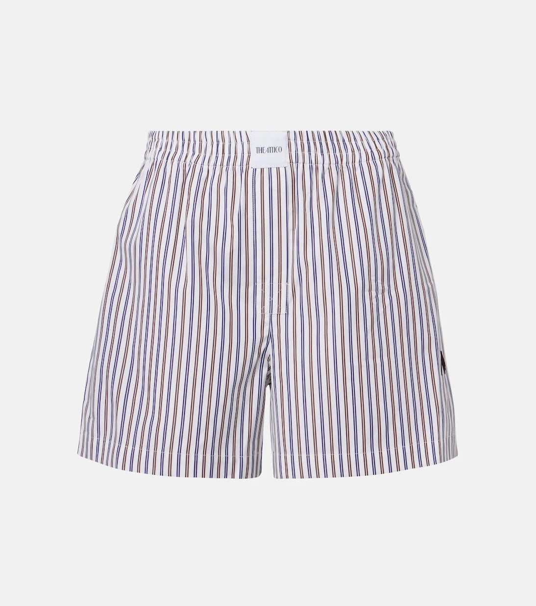 The Attico - Striped cotton shorts