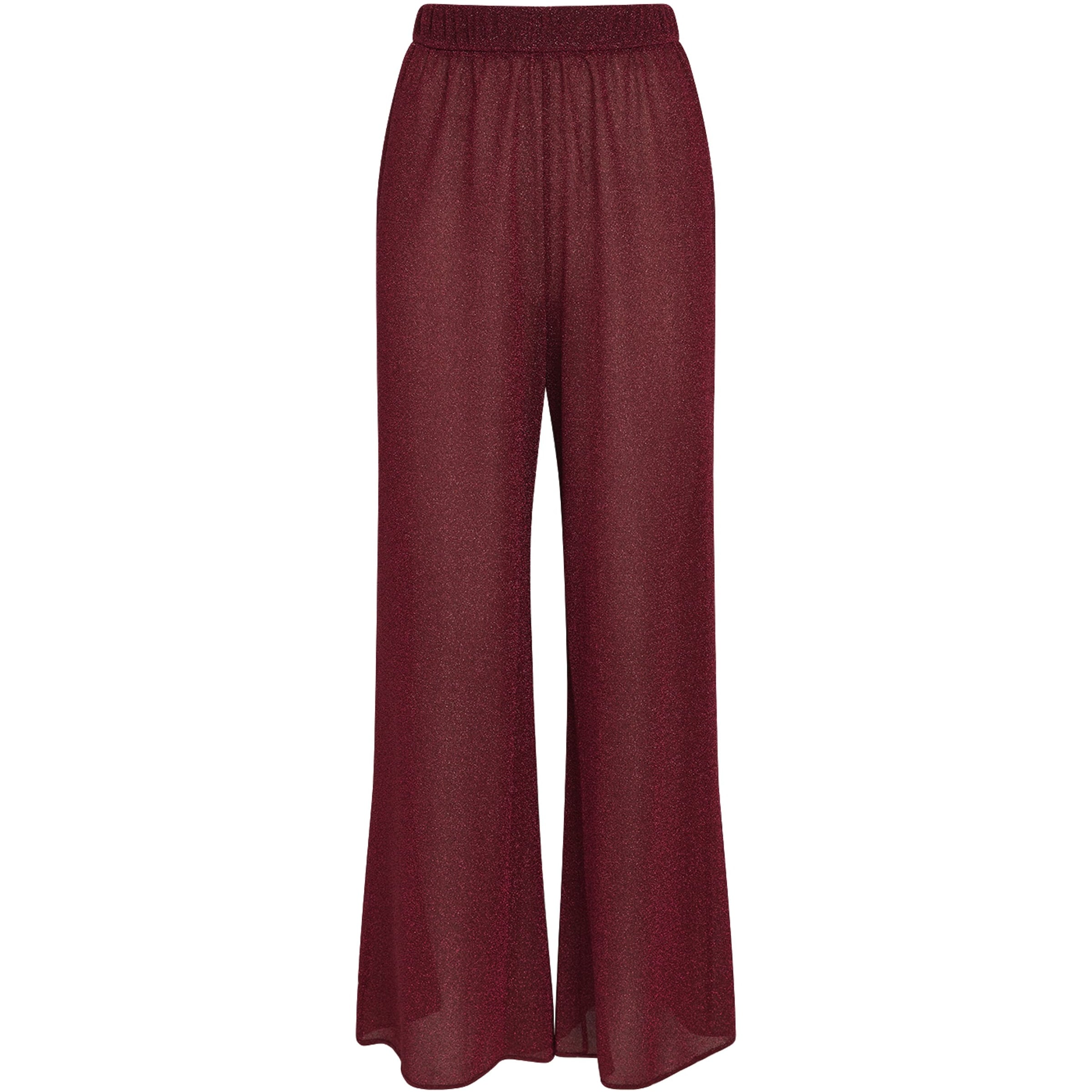 Oséree Burgundy Metallic Lumiere Trousers
