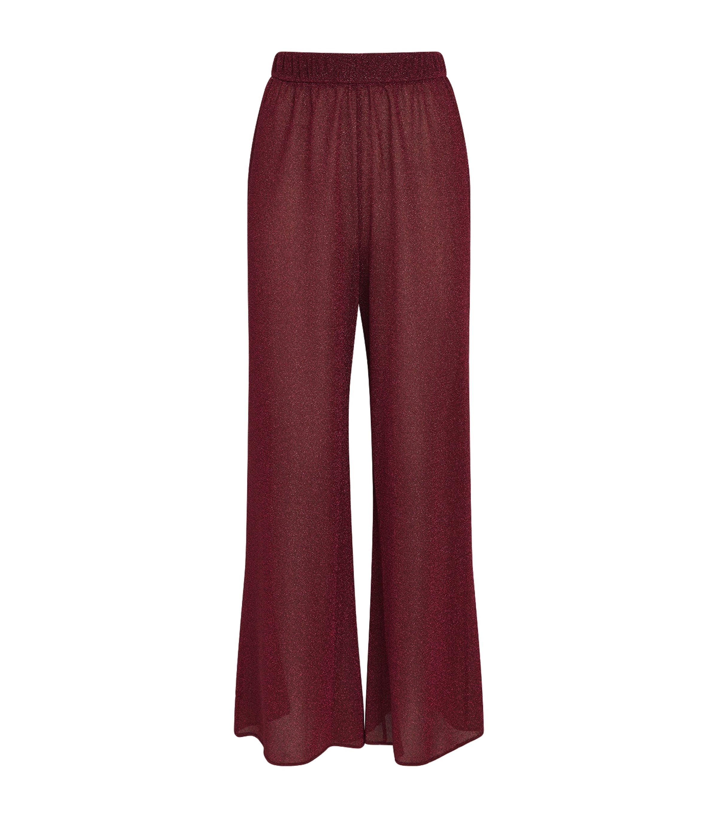Oséree Burgundy Metallic Lumiere Trousers