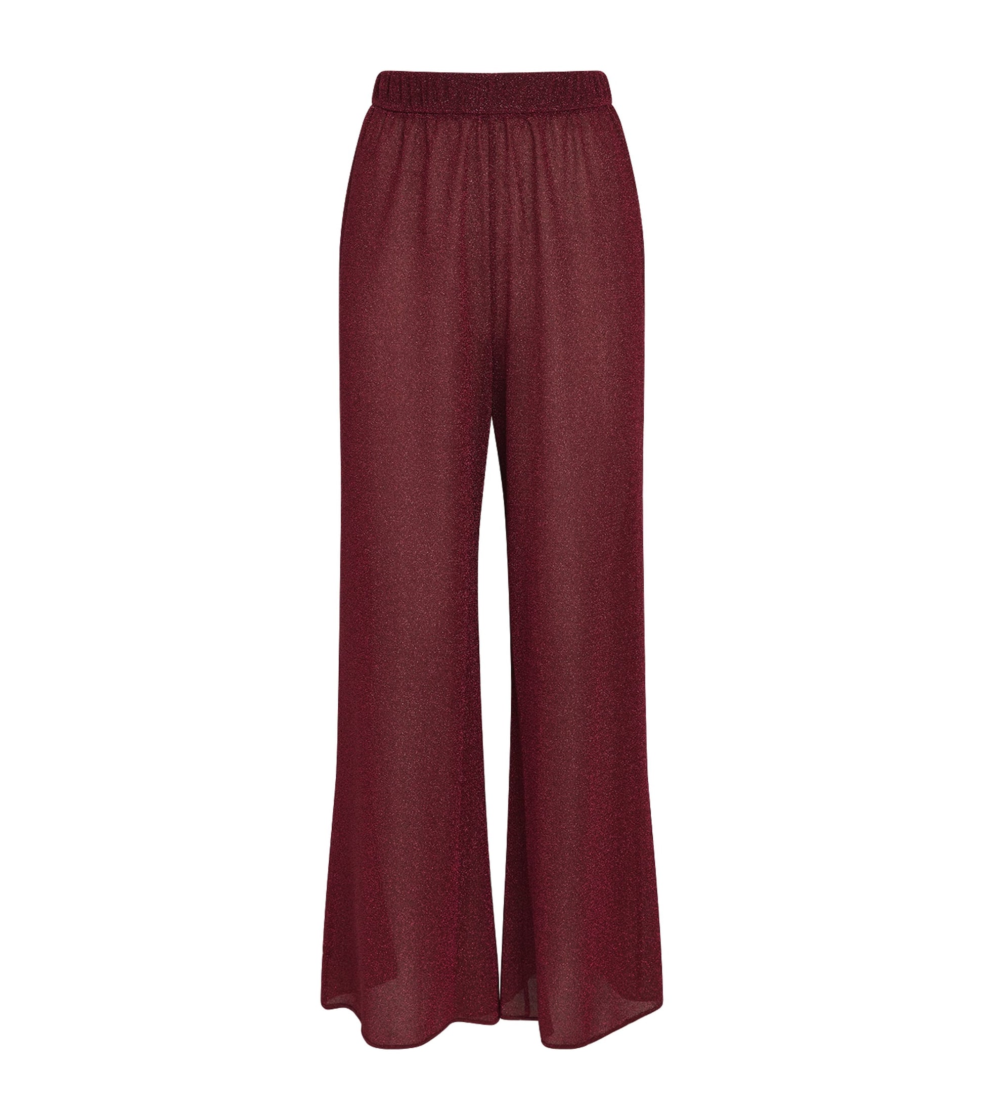Oséree Burgundy Metallic Lumiere Trousers
