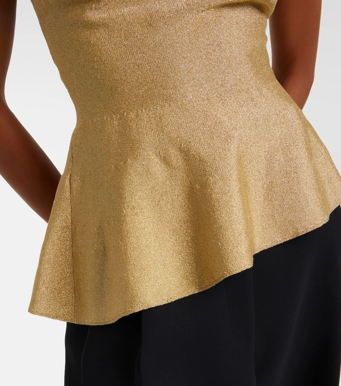 Khaite - Aimee one-shoulder lamé top