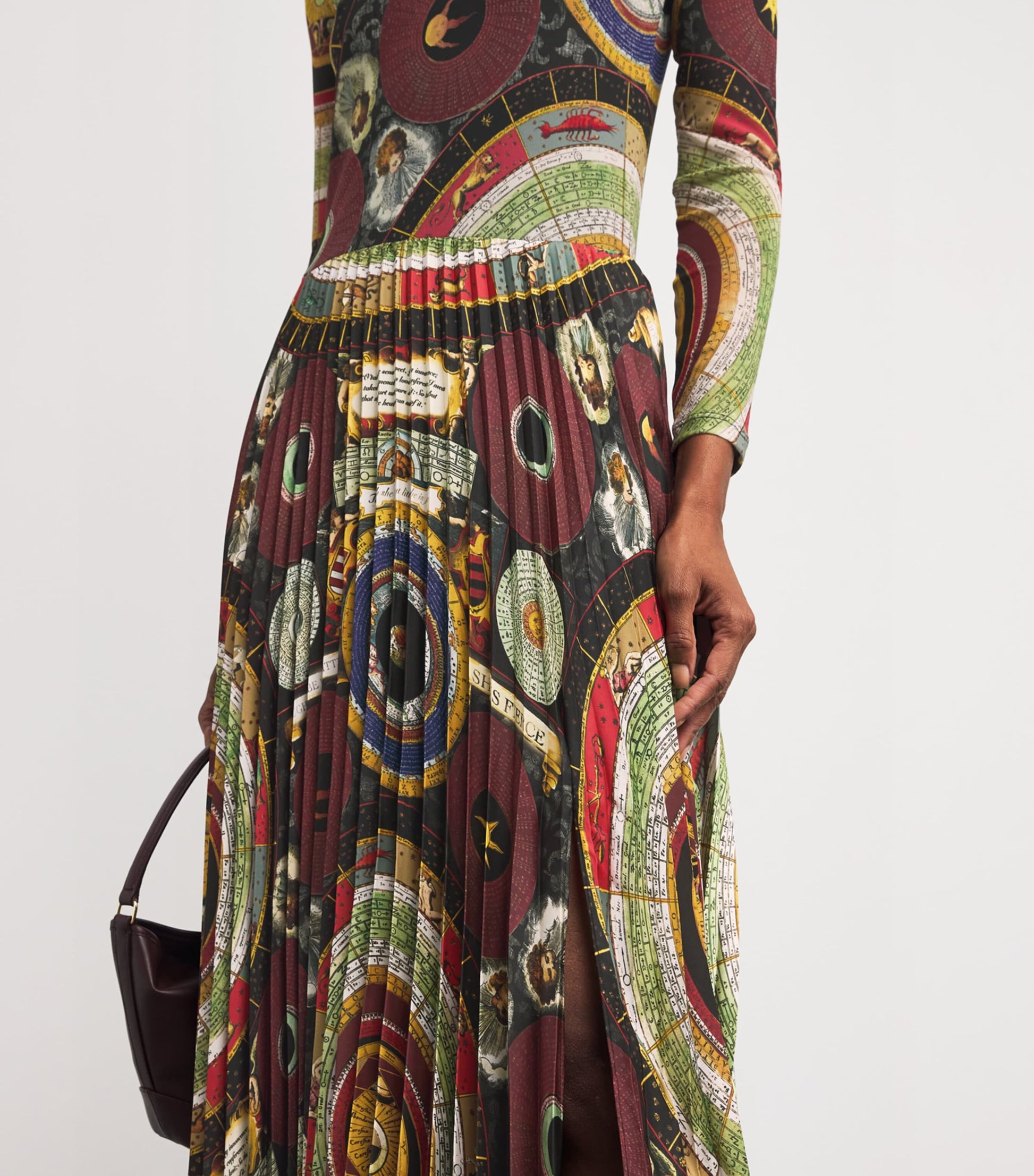 Alice+Olivia Multi Satin Ivey Maxi Dress
