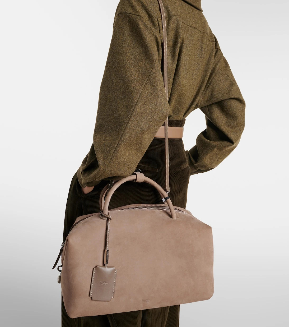 Max Mara - Holdall Medium suede tote bag