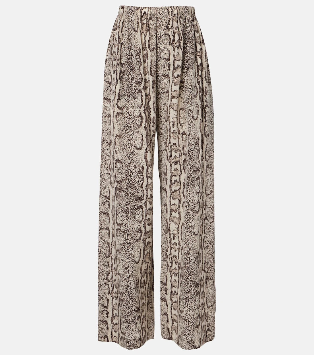Balenciaga - Snake-print silk palazzo pants