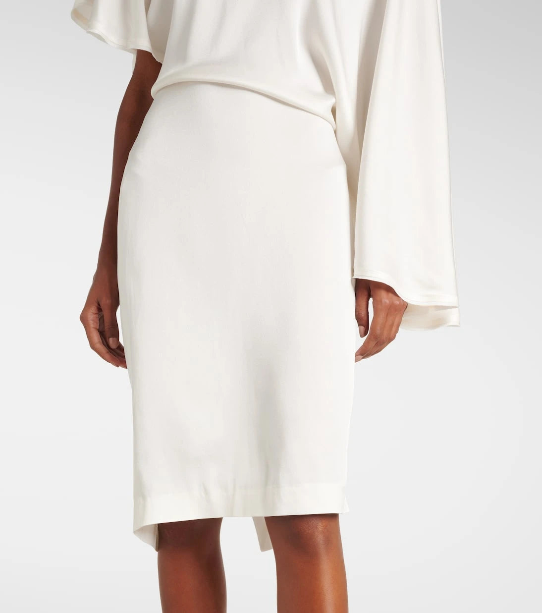 Stella McCartney - Asymmetric crêpe satin midi dress