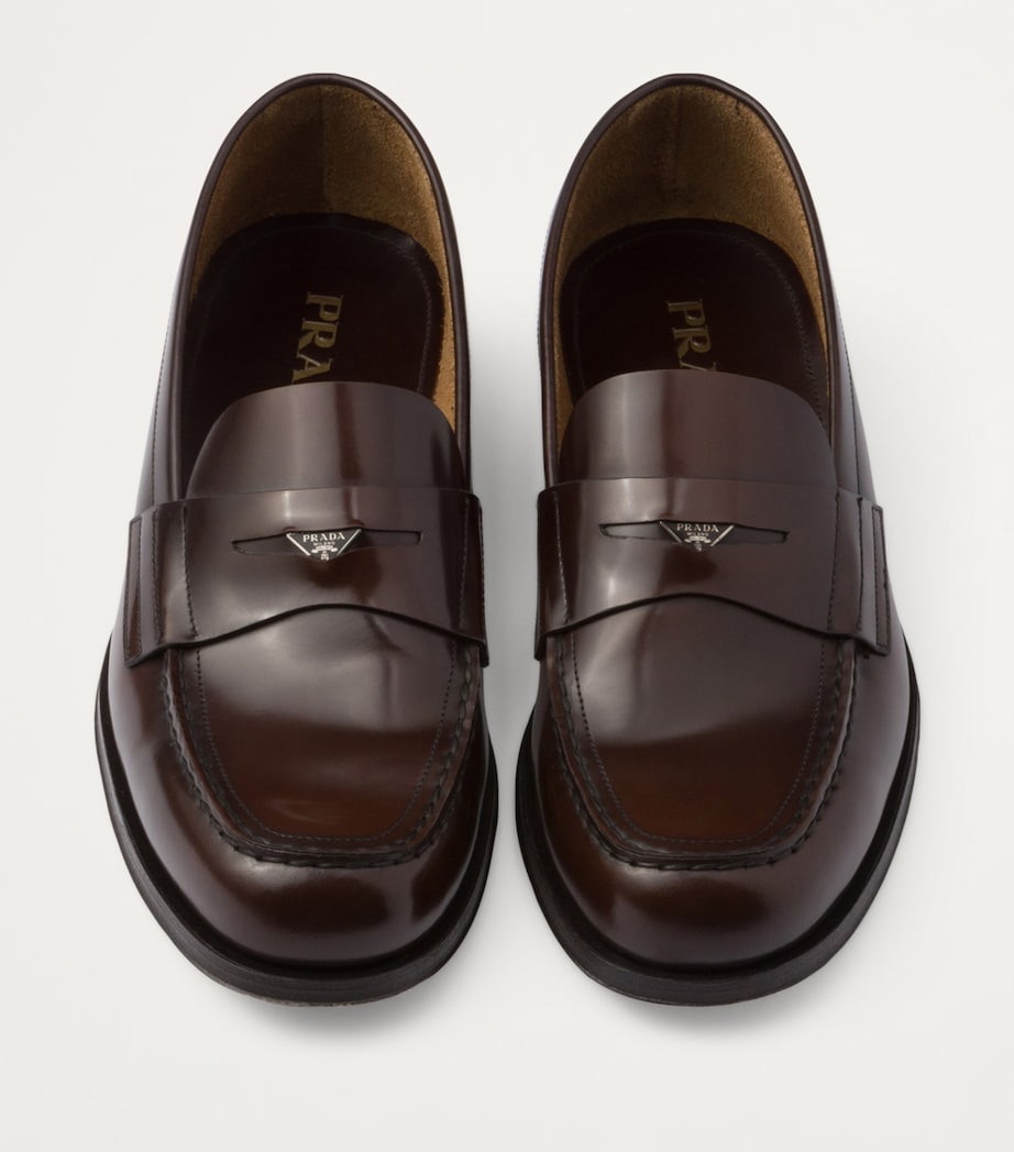 Brushed Leather Loafers