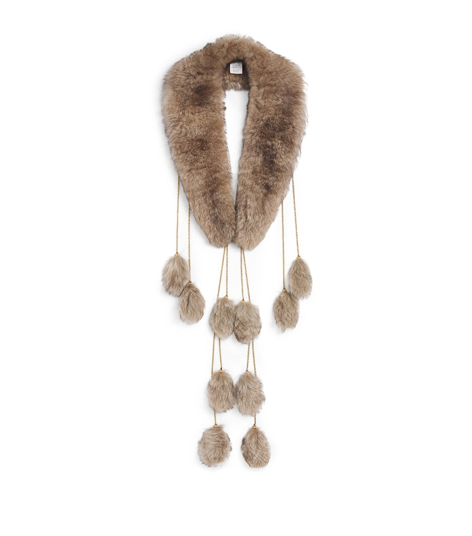 Silver Lambskin Treasure Tails Scarf