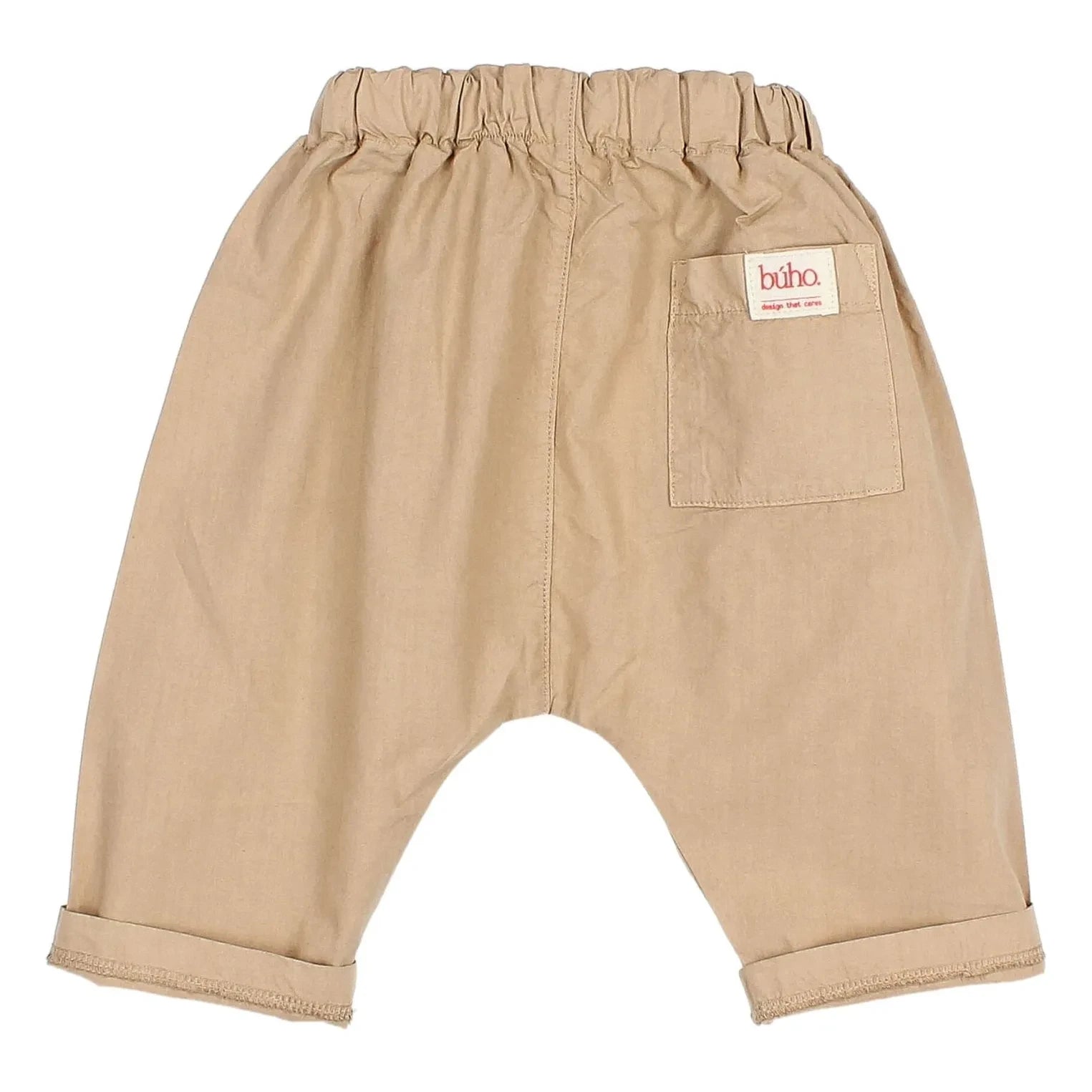 Búho - Organic cotton poplin baby pants | Beige
