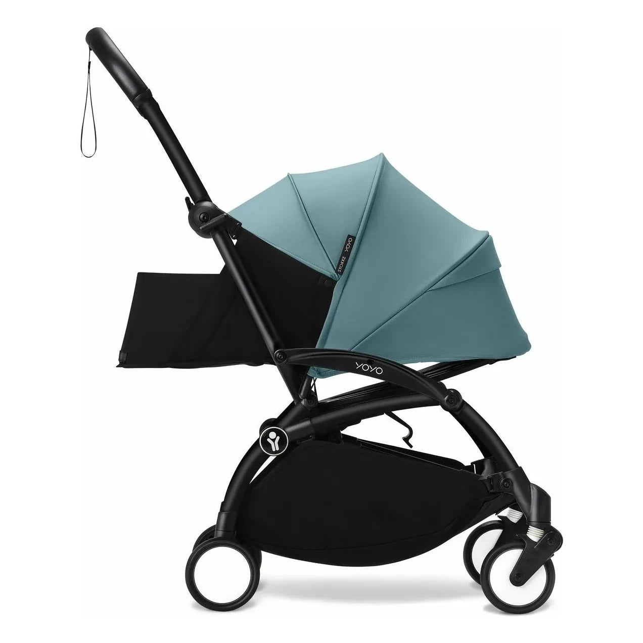 Stokke® - YOYO³ 0+ newborn stroller Black frame | Aqua
