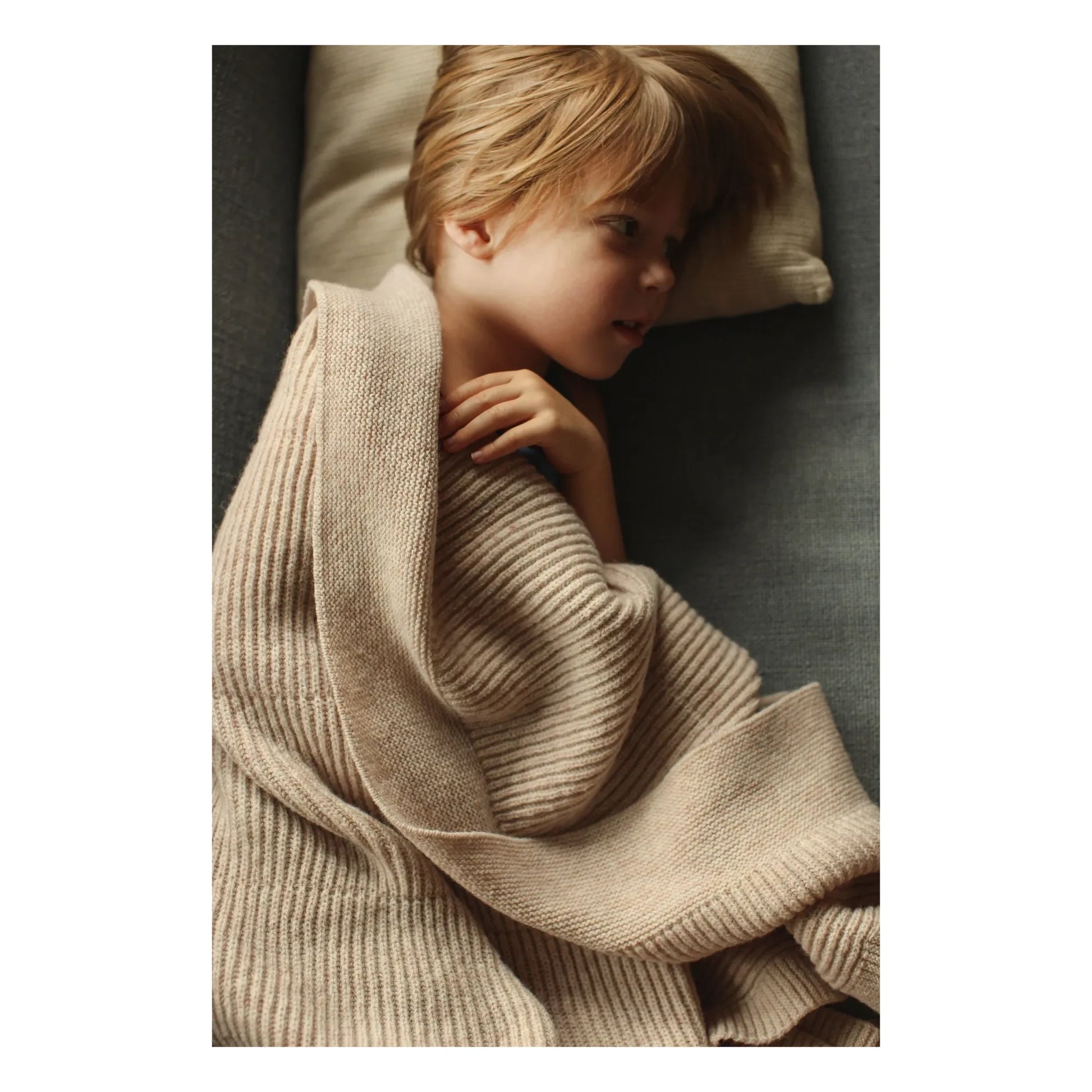 Hvid - Gaston blanket Merino wool | Heather beige