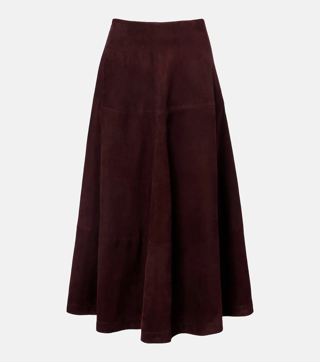 Nour Hammour - Opera leather midi skirt