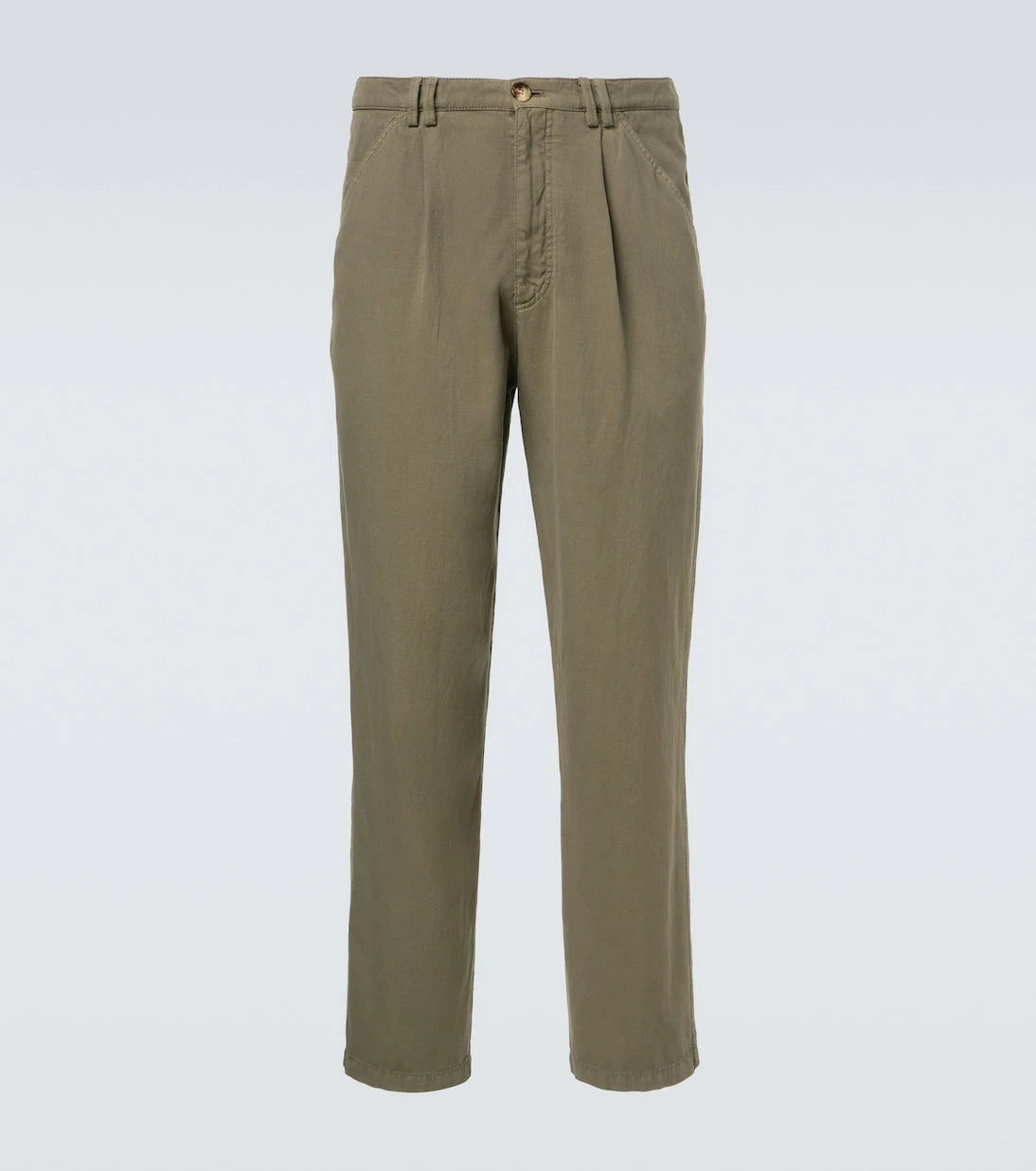 Brunello Cucinelli - Cotton and linen straight pants