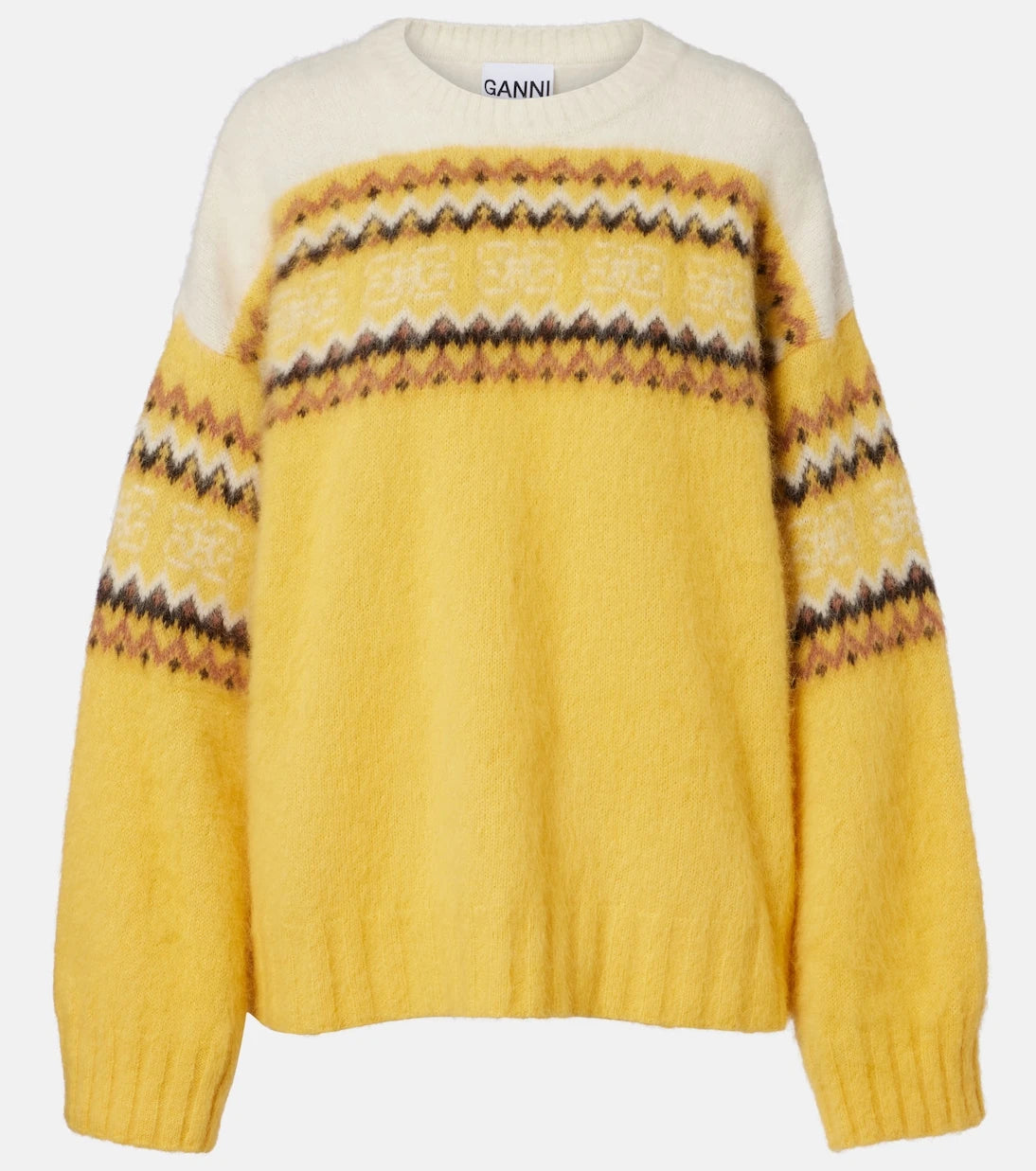 Ganni - Fair Isle alpaca and wool-blend intarsia sweater