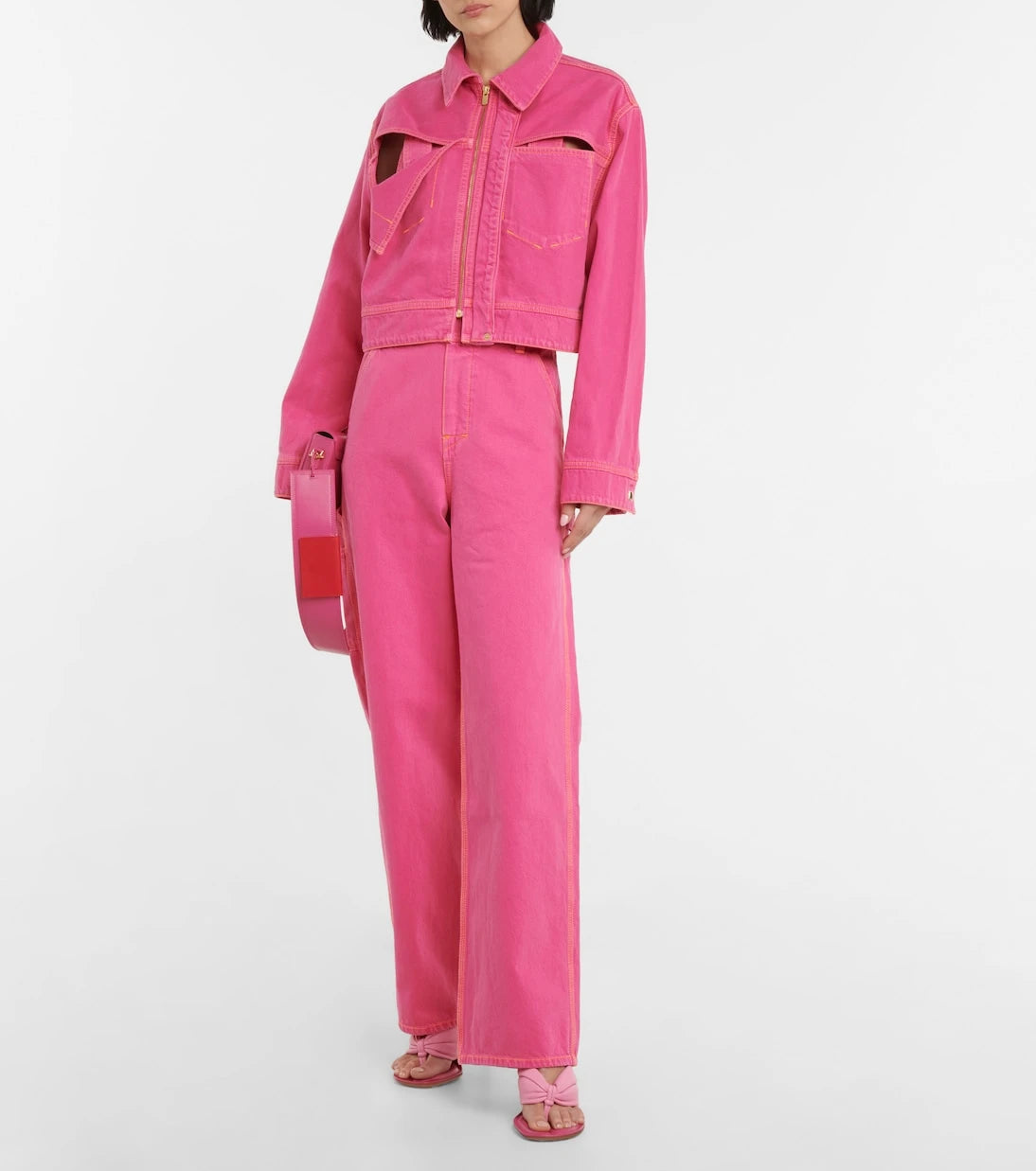 Jacquemus - جاكيت دينم La Veste De Nîmes بقصّة مفتوحة